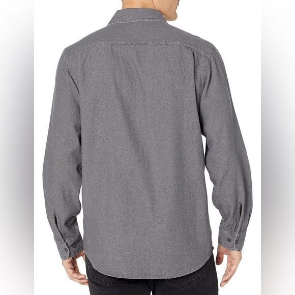 WRANGLER Men’s Authentics Long Sleeve Classic Button Down Gray Small Western - Picture 2 of 14